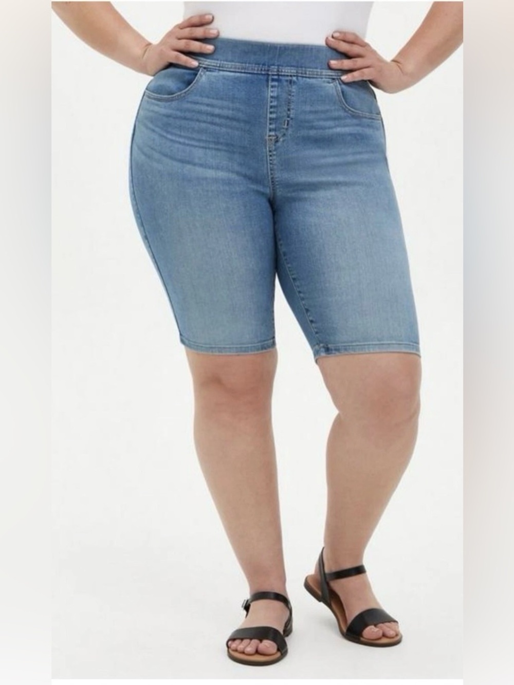 Torrid Lean Jean Bermuda Stretch Shorts size 6